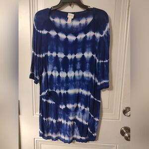 Blue Tie-Dye Women's Top